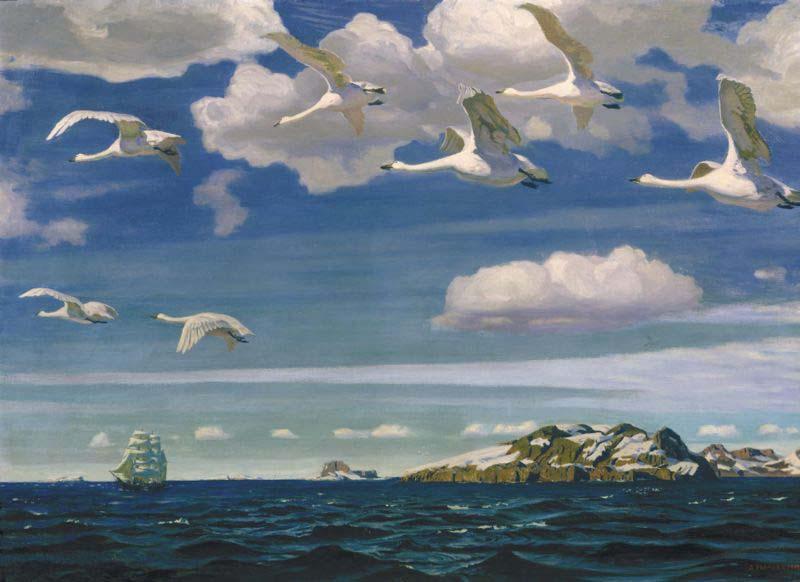 Arkady Rylov In the Blue Expanse oil painting image